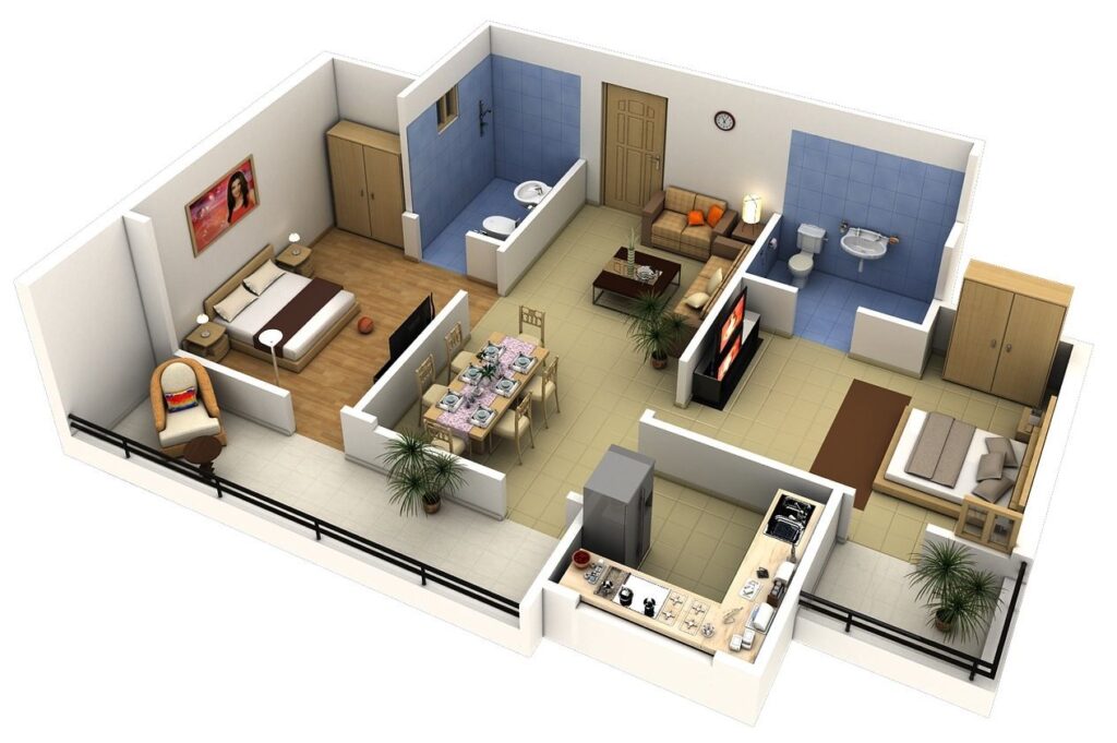 2bhk interior designing